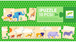 DJECO Sorozatkirakó puzzle - Kicsi és nagy, 10 db-os - Smal and big (DJEDJ08189)