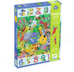 DJECO Megfigyeltető puzzle - Dzsungelben 1-10-ig, 54 db-os - 1 to 10 Jungle (DJEDJ07148)