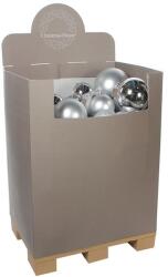 LAALU karácsonyi díszek - szett BASIC SILVER 15-25 cm, 300 - 600 cm-es fákhoz (LAU-6095)