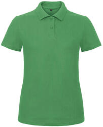 B and C Női galléros póló rövid ujjú B&C Ladies' Piqué Polo Shirt - PWI11 - 3XL, Kelly zöld