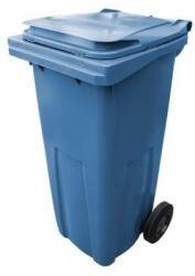  Pubela de exterior din plastic pentru deseuri sortate, volum 120 l, albastra M007071 Cos de gunoi