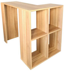  Baillie Íróasztal Polcos Tárolóval - Világos Dió