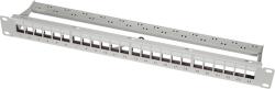 LogiLink Keystone Panel 1U, 24 port, árnyékolt, gazdaságos, szürke