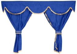  Teherautó fülke függöny szett, univerzális, Scania-kompatibilis, kék színű