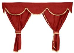  Teherautó fülke függöny szett, univerzális, Scania-kompatibilis, piros színű