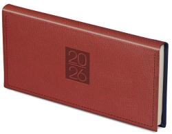 TOPTIMER Zsebnaptár TOPTIMER Classic C030 fekvő sárga lapos bordó 2026. C030C-002 (C030C-002)