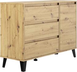 TEMPO KONDELA Komód, artisan tölgy, BOGAN NEW 1D3S - sprintbutor