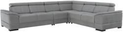 TEMPO KONDELA Sarokülőgarnitúra, szürke szövet, balos, SEGORIA - sprintbutor