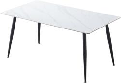 Fortrade Asztal adria (160x90x75, magasfényű fehér márvány) - sprintbutor