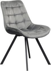 TEMPO KONDELA Étkezőszék, sötétszürke Velvet szövet/fekete, SAMIRA - sprintbutor
