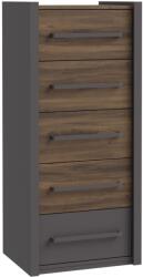 Fortrade Komód pembury sötét tölgy+szürke dlck217-m777 - sprintbutor