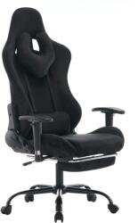 TEMPO KONDELA Irodai/gamer szék, fekete Velvet szövet, SALOP - sprintbutor