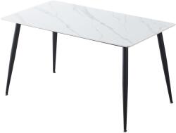 Fortrade Adria asztal (magasfényű fehér márvány, 140x80x75) - sprintbutor