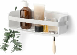 Umbra Adhesive Fehér Zuhanytároló Polc Vízelvezető Rendszerrel