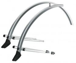 SKS Commuter ATB 26-os MTB alu-plasztik sárvédő szett, 60 mm, dupla pálcás, ezüst