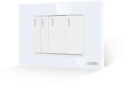 Luxion Intrerupator Mecanic 4 Posturi LUXION cu Rama din Sticla, Standard Italian, 3M