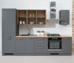 TEMPO KONDELA Konyhabútor, 3, 05 m, ónix szürke, SMILE