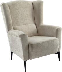 TEMPO KONDELA Füles fotel, krémszínű, ALURA