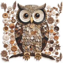 bboldin Z-1532 - Button Owl - 1000 db-os puzzle (Z-1532)