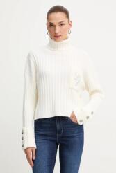 LIU JO pulóver gyapjúkeverékből bézs, garbónyakú, MF5051 MA51I - bézs XS