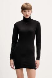 Tommy Hilfiger pamut pulóver könnyű, fekete, garbónyakú, DW0DW21672 - fekete S