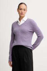 Tommy Hilfiger gyapjú pulóver könnyű, bordó, WW0WW43505 - lila XS