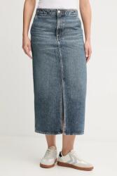 Calvin Klein Jeans farmer szoknya midi, ceruza fazonú, LV047D724G - kék 28