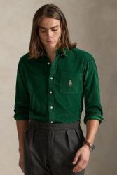 Ralph Lauren kordbársony ing legombolt galléros, zöld, slim, 710P00519 - zöld M