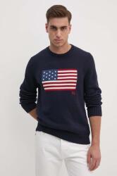Ralph Lauren pamut pulóver sötétkék, 710718281 - sötétkék M