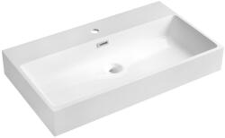 SAPHO Aquatic öntött márvány mosdó 80x46 cm, fehér AT080 (AT080)