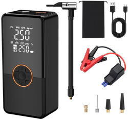 Platinet 8000mAh PowerBank with Car Jump Strater with Compressor Black (PMPBTPM) - mzona