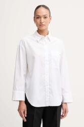 Tommy Hilfiger pamut ing galléros, fehér, relaxed, WW0WW46599 - fehér 42