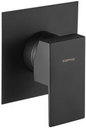 SAPHO Latus falba süllyesztett zuhanycsaptelep 1-irányú váltóval, matt fekete 1102-76B (1102-76B)