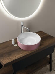 SAPHO Ardea kerámia mosdótál 41x41 cm, rózsaszín AR041 (AR041)