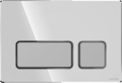 Cersanit Block mechanikus nyomólap kettős öblítéshez, fényes króm/matt króm K97-0560 (K97-0560)