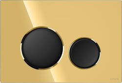 Cersanit Luna mechanikus nyomólap kettős öblítéshez, fényes arany/matt fekete K97-0568 (K97-0568)