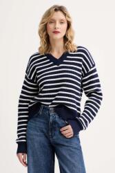 Levi's gyapjúkeverék pulóver meleg, bézs, 0037O - sötétkék M