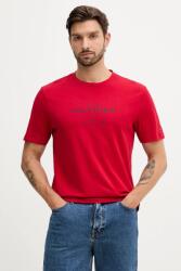 Tommy Hilfiger pamut póló piros, mintás, MW0MW40002 - piros M