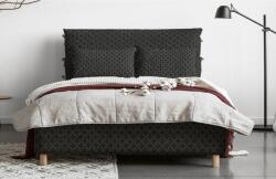 Miuform Fekete kárpitozott kétszemélyes ágy Miuform Sleepy Luna 180 x 200 cm (MF-944SQ3)
