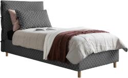 Miuform Szürke kárpitozott egyszemélyes ágy Miuform Sleepy Luna 90 x 200 cm (MF-937SQ2)