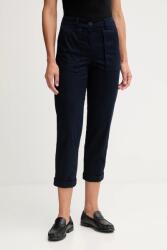 United Colors of Benetton nadrág sötétkék, magas derekú egyenes, 4FRXDF08E - sötétkék 34