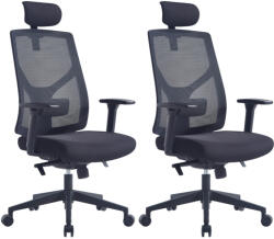 Mercury 2PACK Ergonomikus irodai szék ARES fekete, magase (2 db)