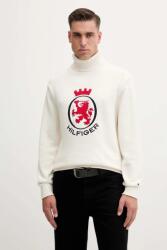 Tommy Hilfiger pamut pulóver bézs, garbónyakú, MW0MW41482 - bézs M