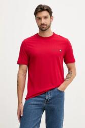 Tommy Hilfiger pamut póló piros, sima, MW0MW40011 - piros S