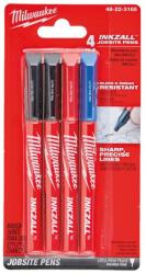 Milwaukee INKZALL Filctoll 0, 6 mm hegyű Színes (4 darabos kiszerelés) 1 db (48223165)