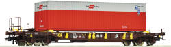 Roco 67598 Zsebeskocsi, T3, Sdgmns, Rail Cargo Austria konténerrel, ÖBB VI (9005033675981)