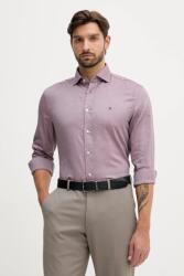 Tommy Hilfiger pamut ing olasz galléros, bordó, regular, MW0MW40461 - burgundia S