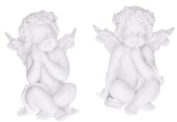  Angyal figura ülő poly 6, 5x6, 3x8cm fehér 2 féle 1db, figura nem választható
