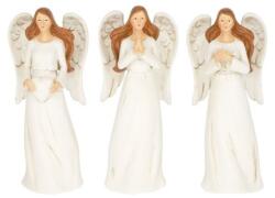  Dekoráció angyal szívvel, madárral, imádkozó álló poly 5, 5x4x12, 3 cm bézs 3 féle, 1db, figura nem választható (P838-934A)