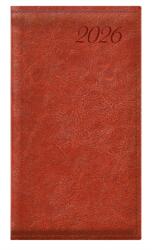 TopTimer Zsebnaptár 2026 heti álló TOPTIMER Image I035 vörösesbarna (26C035I-001)